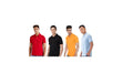 Solid  Half Sleeves Polo Neck Mens T-Shirt - Pack of 4