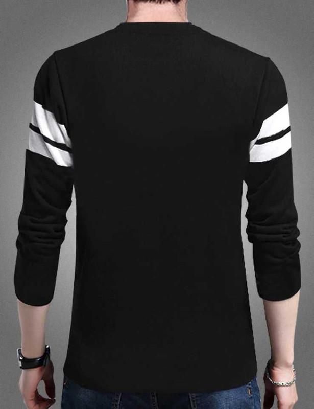 Cotton Blend Color Block Full Sleeves T-Shirt