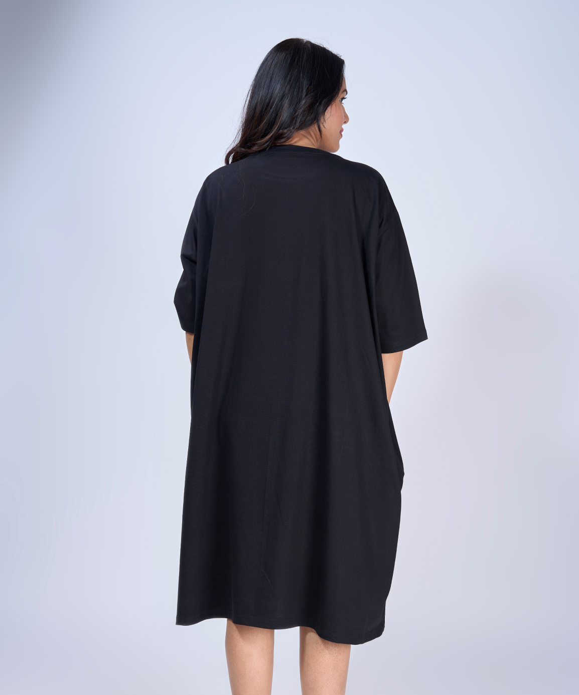 Black Feeding Oversized Pocket Tees (With Zip)