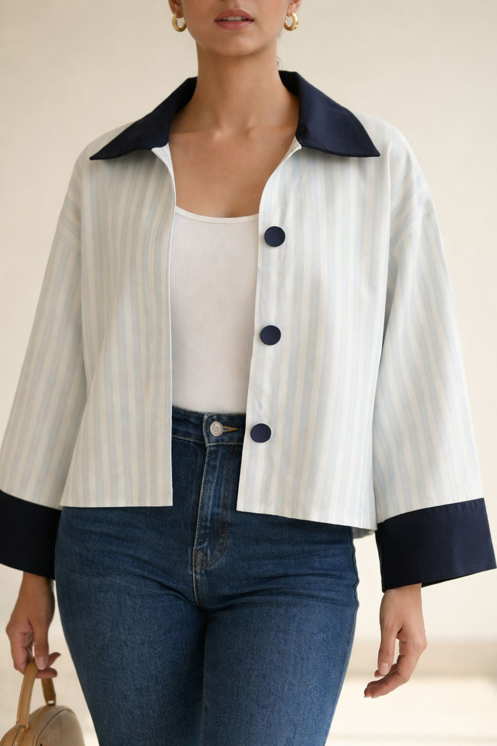 Striped Shirt Shrug