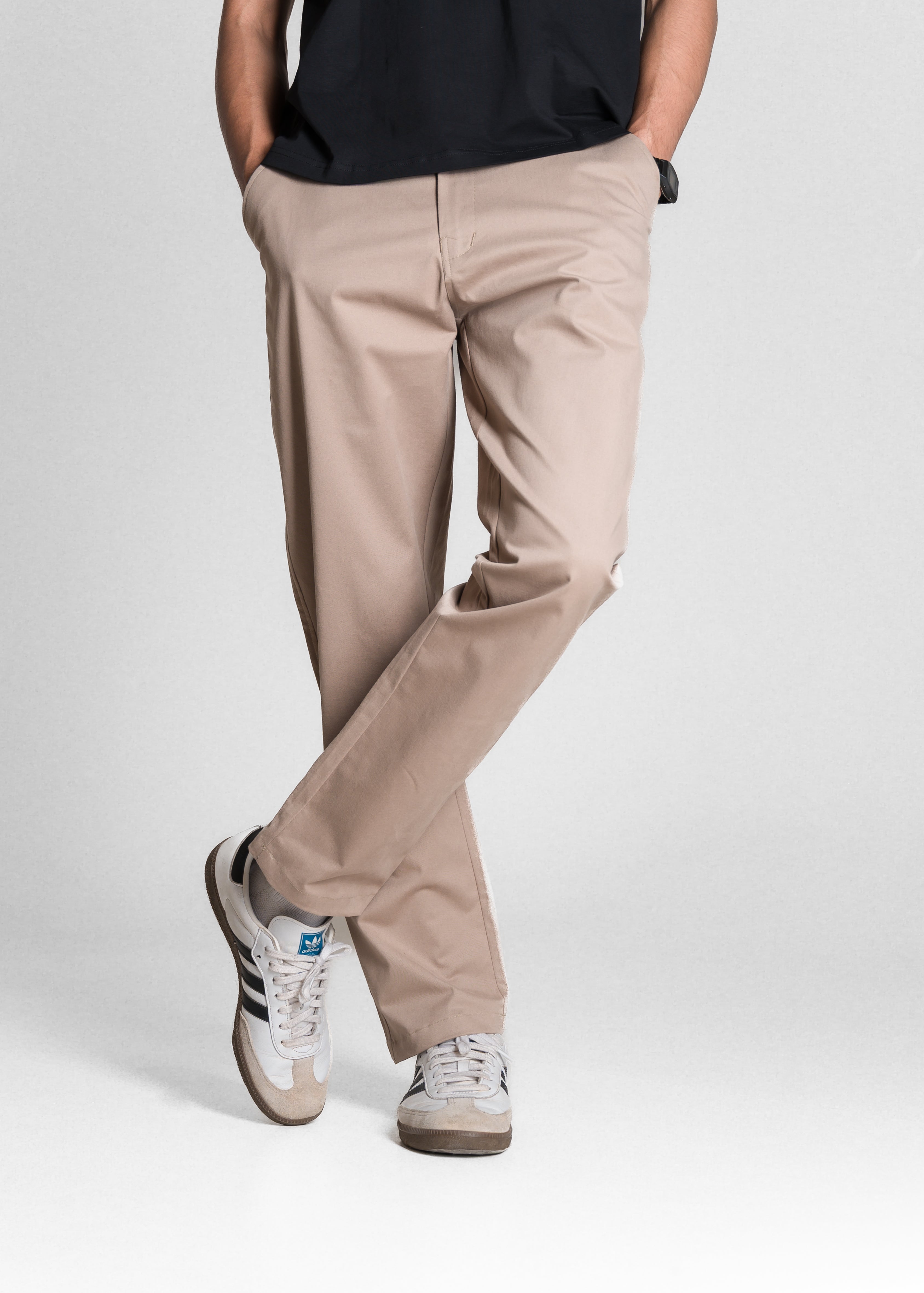 Classic Relaxed Chinos — Light Brown