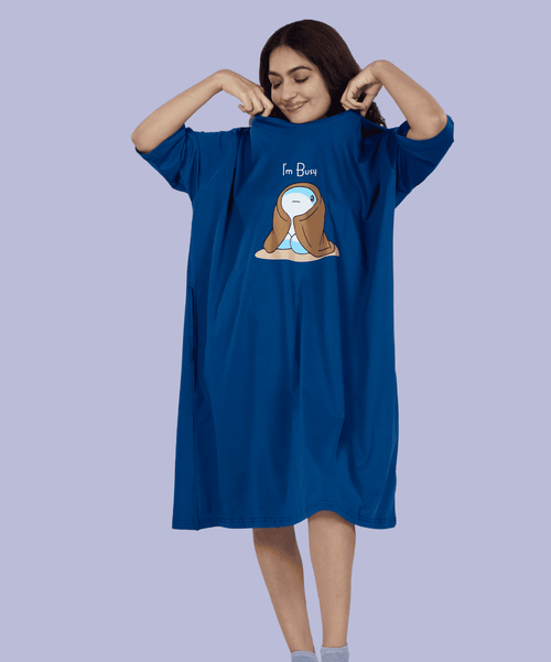 Baby Shark Navy Oversized Pocket Tee