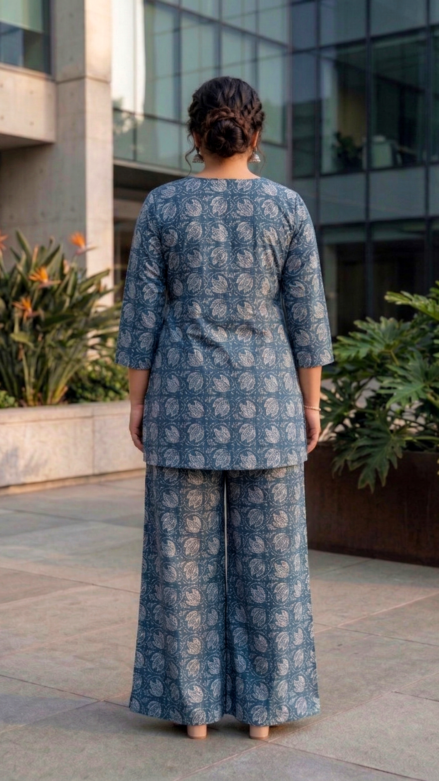 Plus Size Printed Cotton Co-Ord Set for Women – Stylish Cool Co-Ord Set