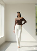 Twist Front Off-Shoulder Top