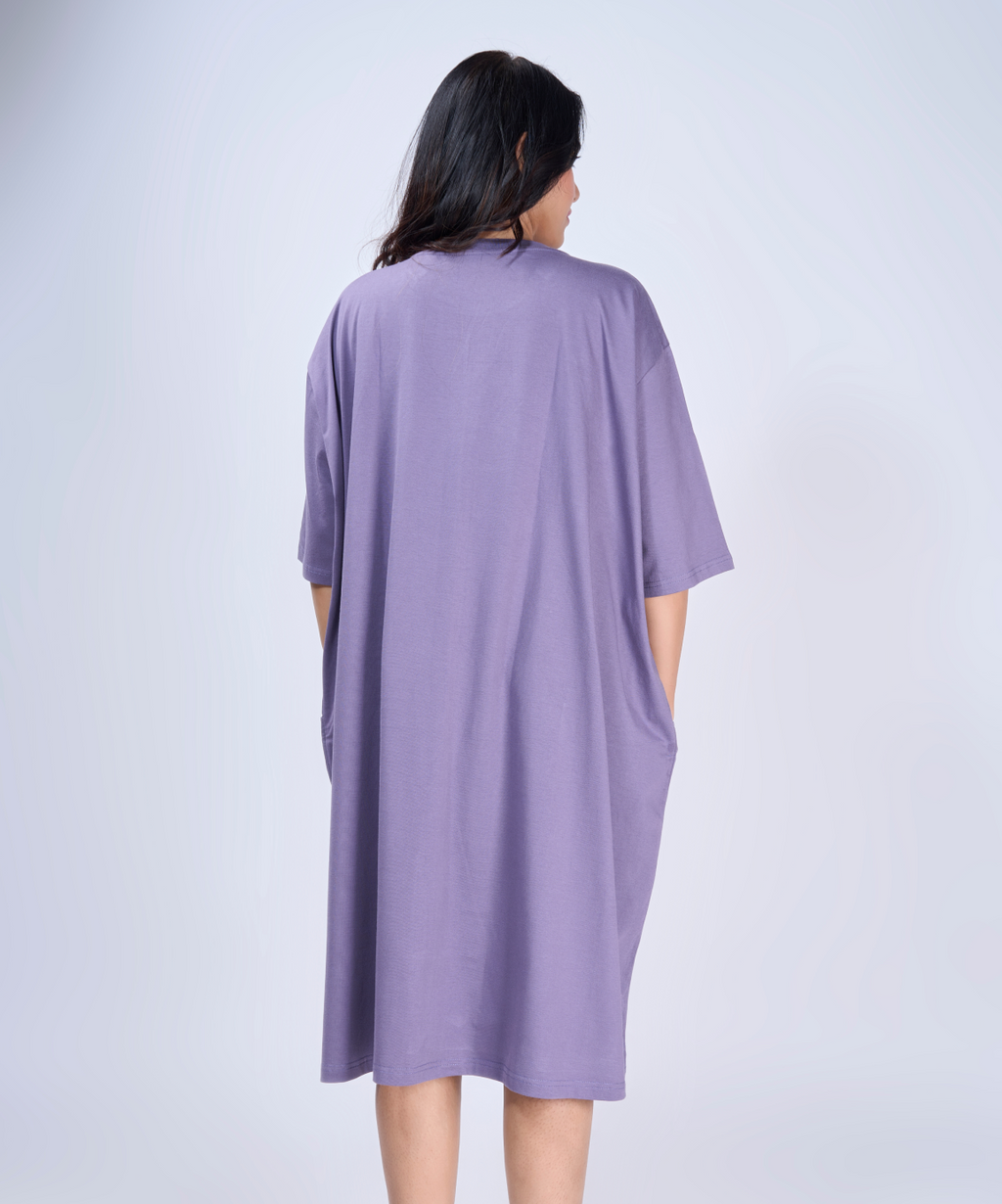 Lilac Feeding Oversized Pocket Tees (With Button)