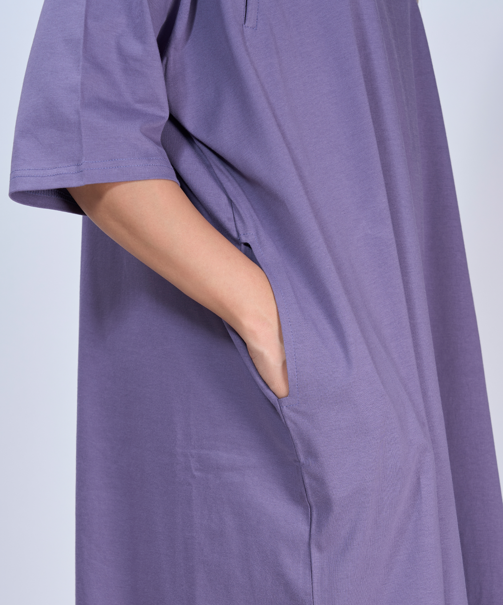 Lilac Feeding Oversized Pocket Tees (With Full Zip)