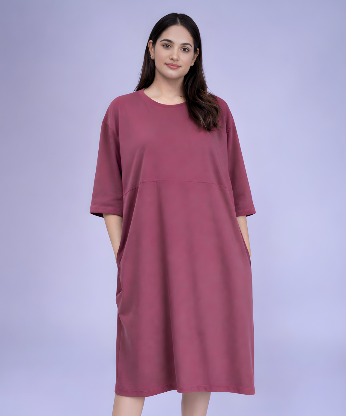 Rose Feeding Oversized Pocket Tees (With Full Zip)