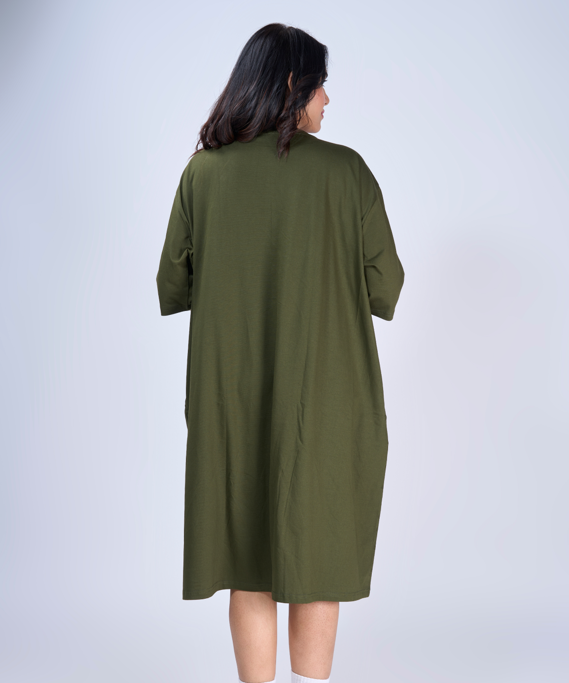 Olive Feeding Oversized Pocket Tees (With Button)