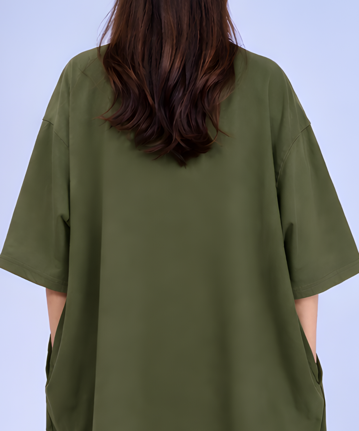 Olive Feeding Oversized Pocket Tees (With Full Zip)