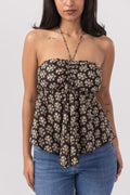 Thea Top - Floral Black