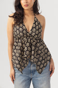 Myra Top - Floral Black