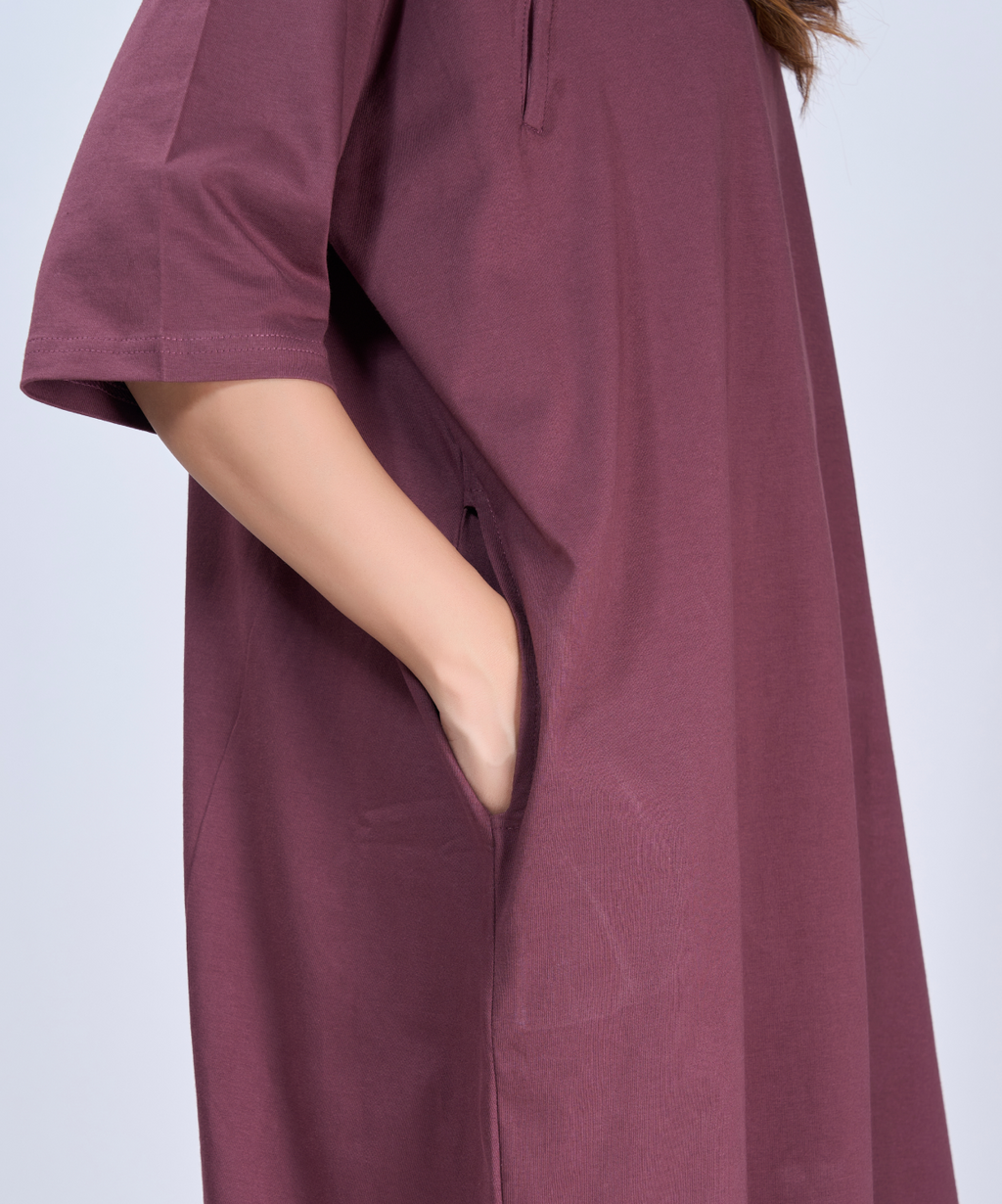 Rose Feeding Oversized Pocket Tees (With Zip)