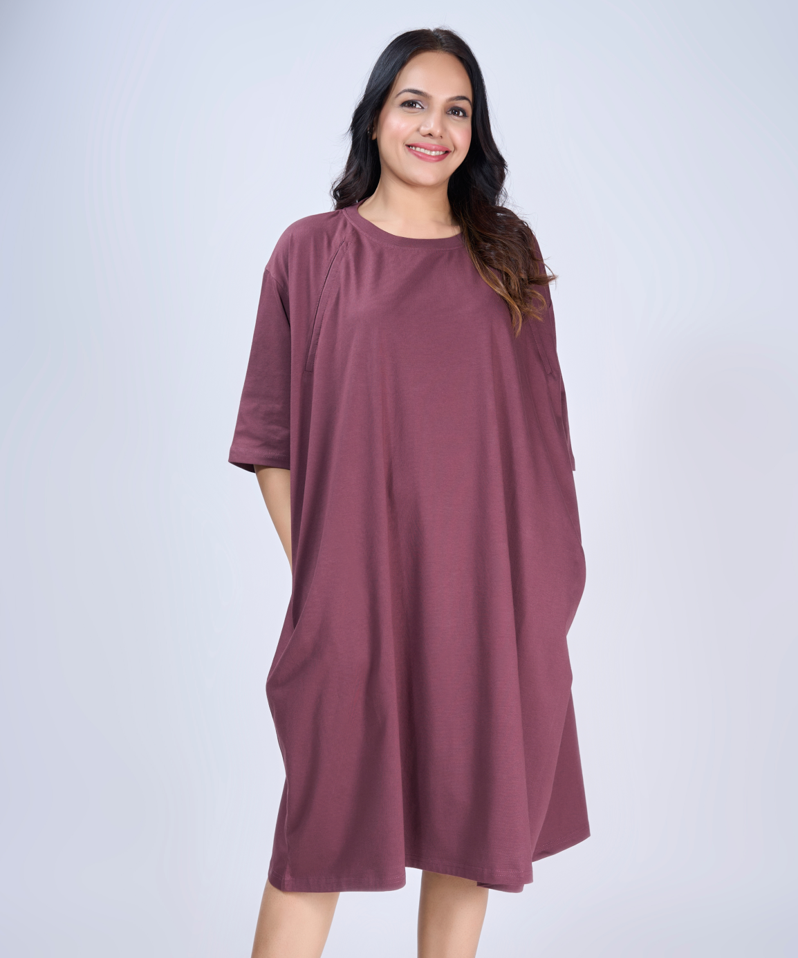 Rose Feeding Oversized Pocket Tees (With Zip)