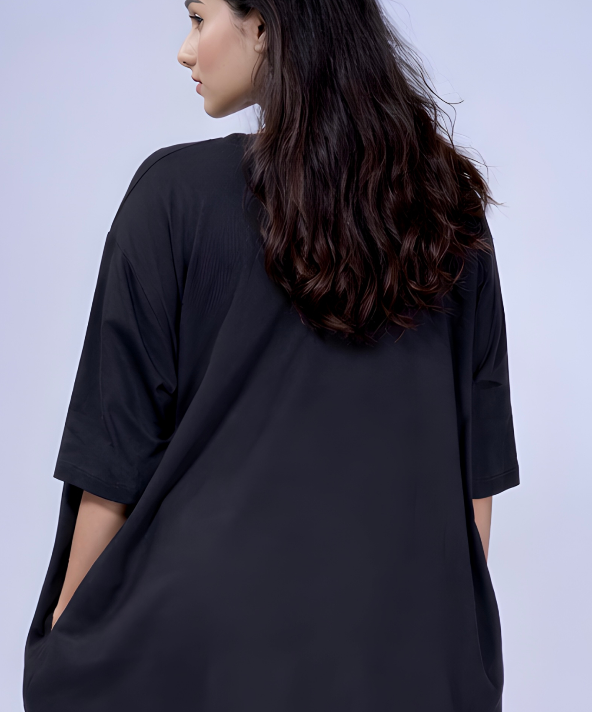 Sour Side Black Oversized Pocket Tee