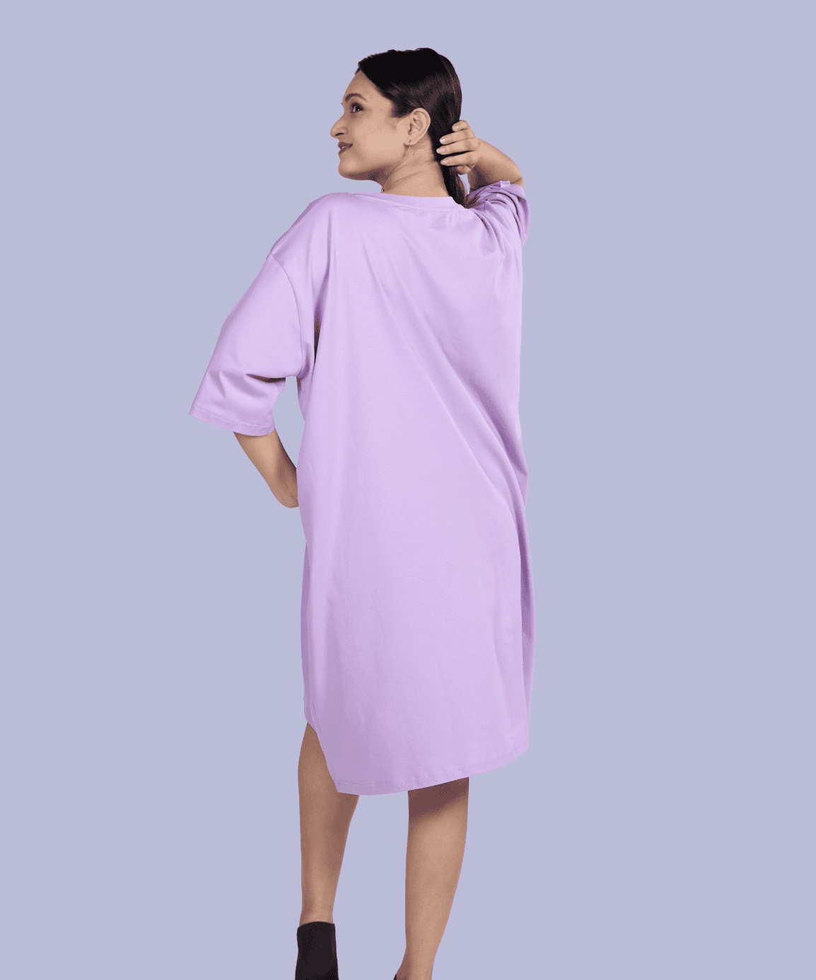 Sleepy Bean Lilac Oversized Pocket Tee