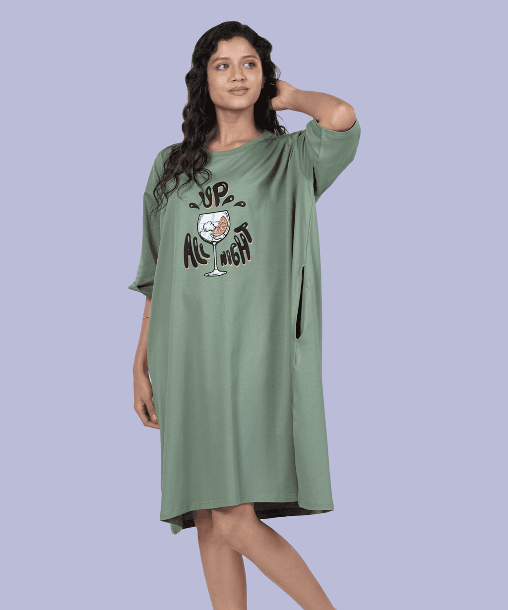 Tipsy Tales Sage Oversized Pocket Tee